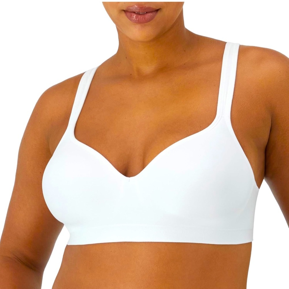 BALI COMFORT BRA Womens Small White Support smooth Flexible